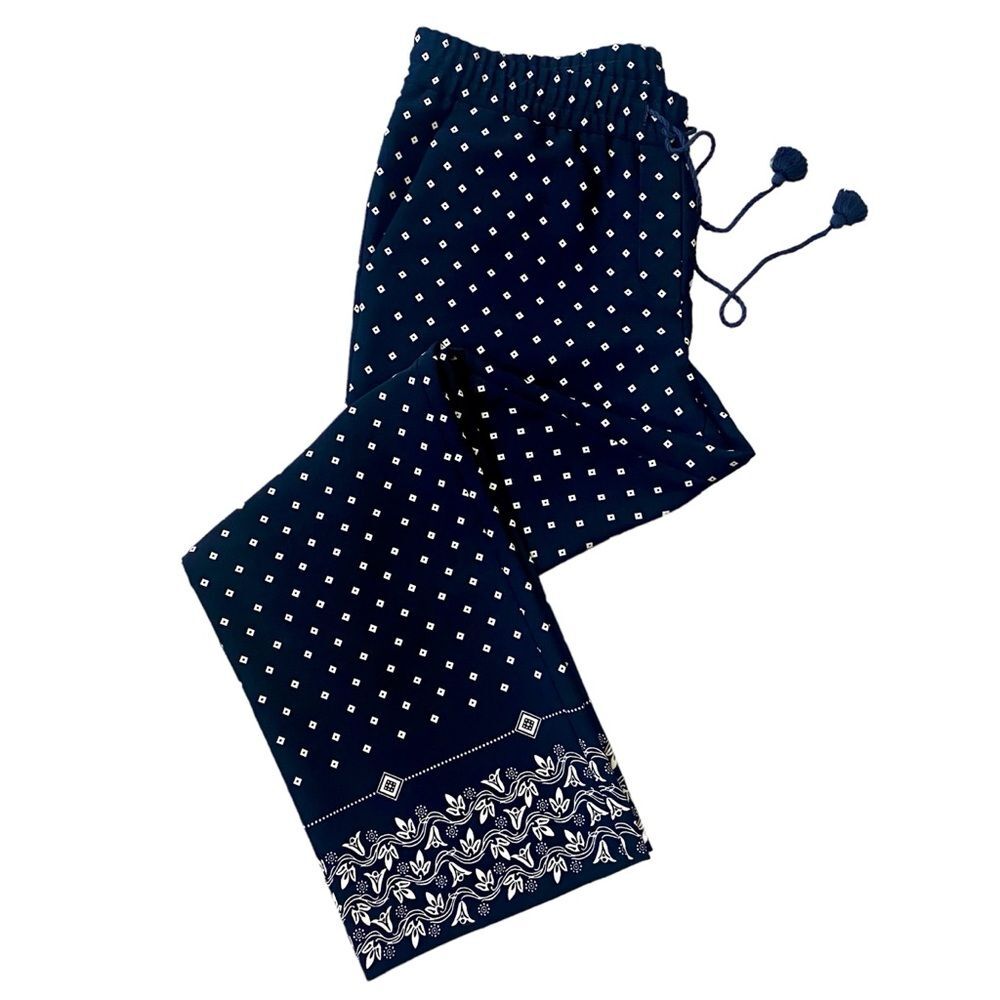 Ann Taylor Loft Palazzo Style Pants Women's Size Small Drawstring Waist Wide Leg